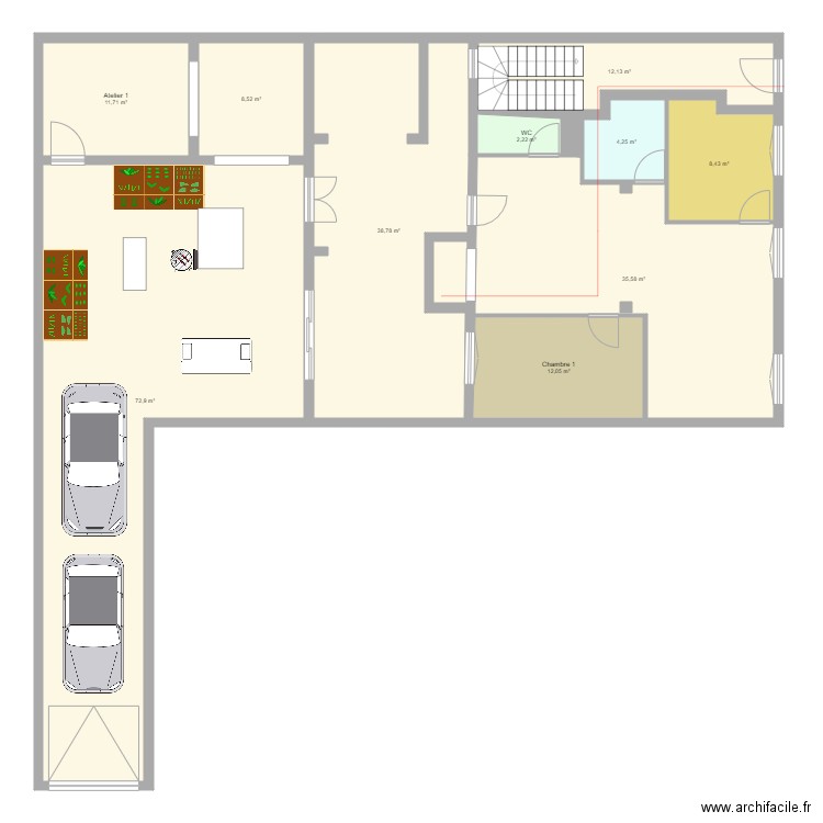 FM1.8 sans meuble. Plan de 22 pièces et 418 m2