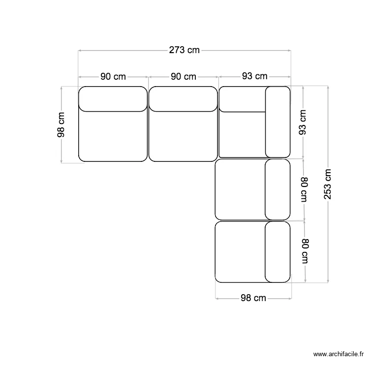 sense 280x260. Plan de sense 280x260. Plan de