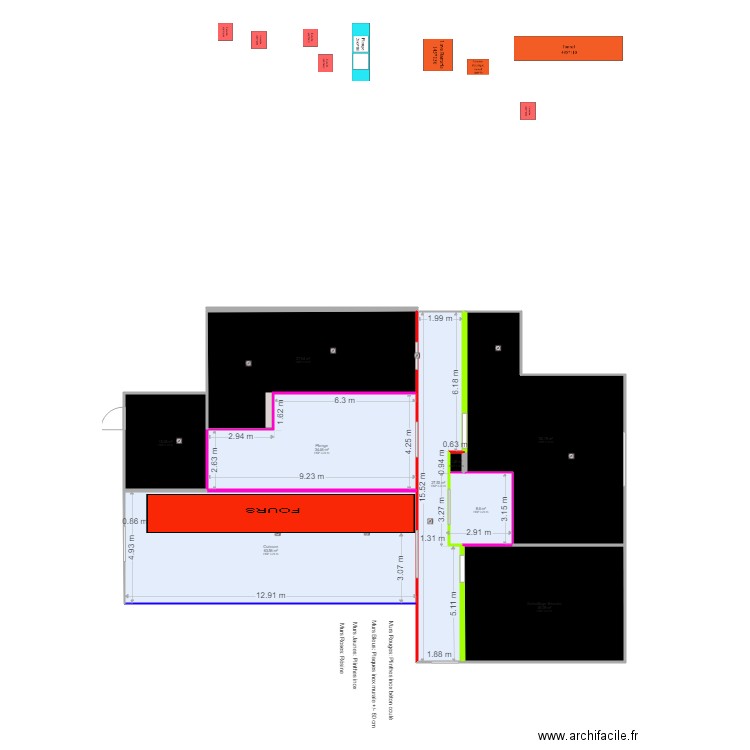 RENOVATION RESINE Siminox. Plan de 9 pièces et 276 m2