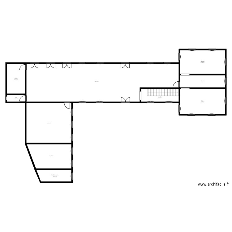 Tessancourt 1er étage. Plan de 10 pièces et 320 m2