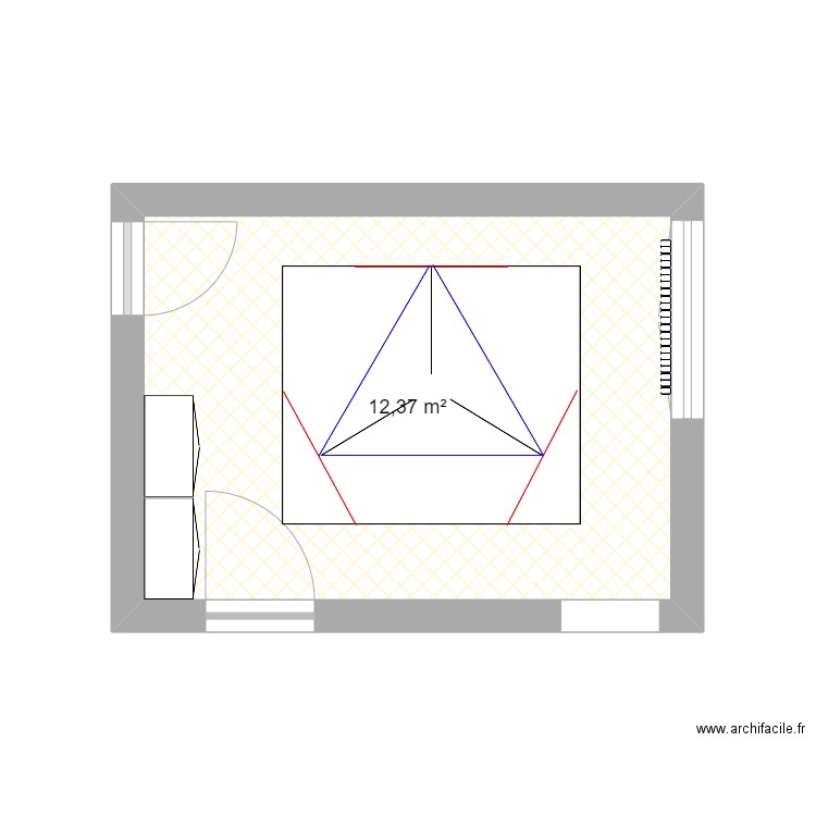 Salle réunion_2. Plan de 1 pièce et 12 m2