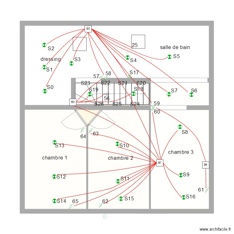 franck 1er Etage Eclairage. Plan de 0 pièce et 0 m2