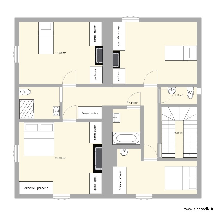 1er étage. Plan de 0 pièce et 0 m2