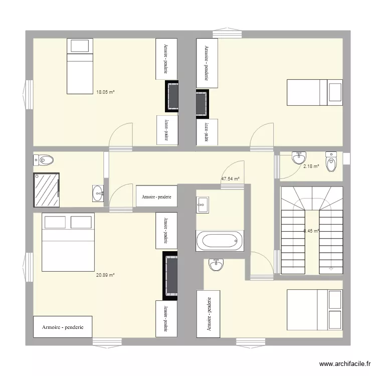 1er étage. Plan de 1er étage. Plan de