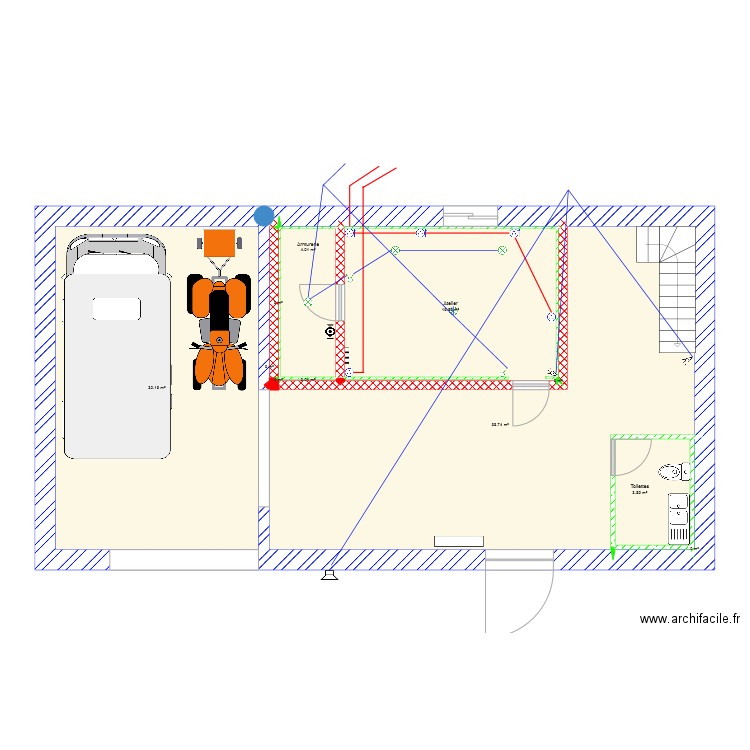 Plan Hangar avec M2. Plan de 0 pièce et 0 m2