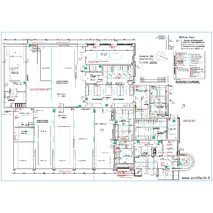 Plan SDIS Beaurepaire RDC. Plan de 0 pièce et 0 m2