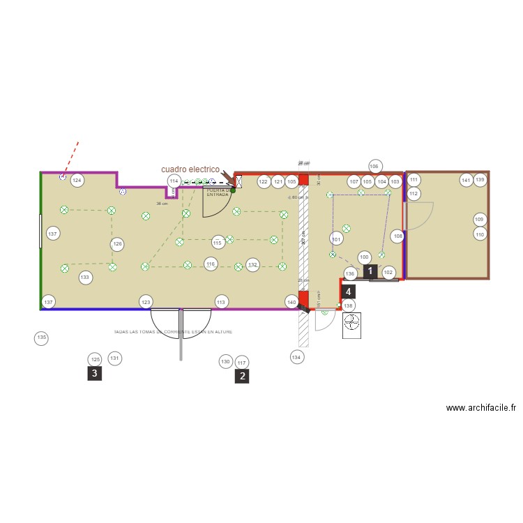 alims 3. Plan de 3 pièces et 43 m2