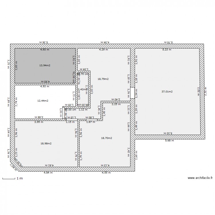 maison 2 étage avec surface (mur pour hauteur 1.80m. Plan de 0 pièce et 0 m2