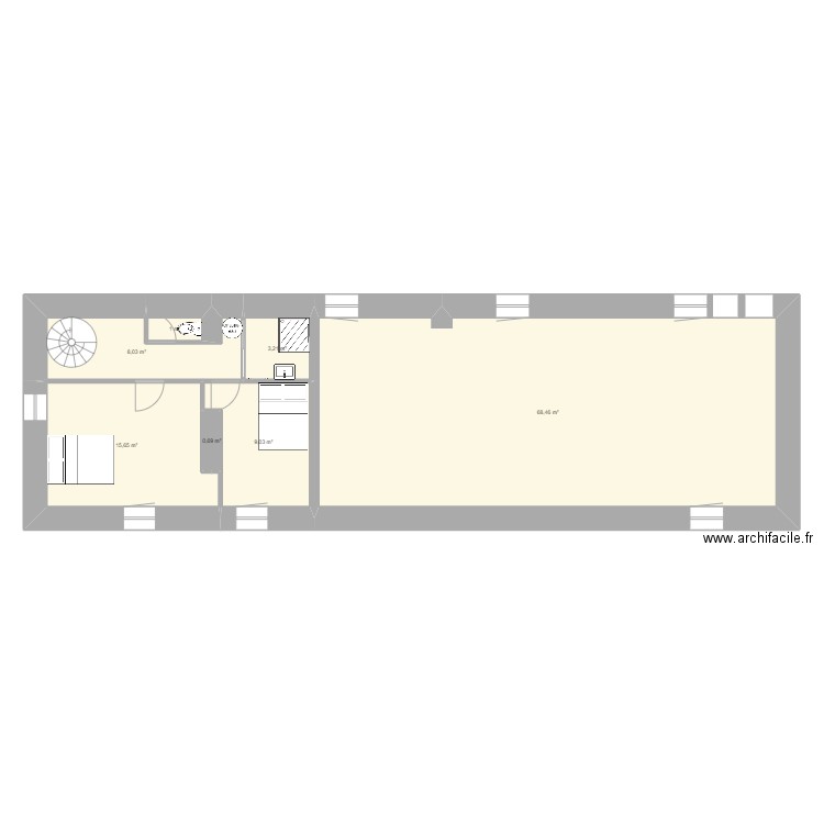 Projet Luxeuil - Option 2. Plan de 7 pièces et 106 m2
