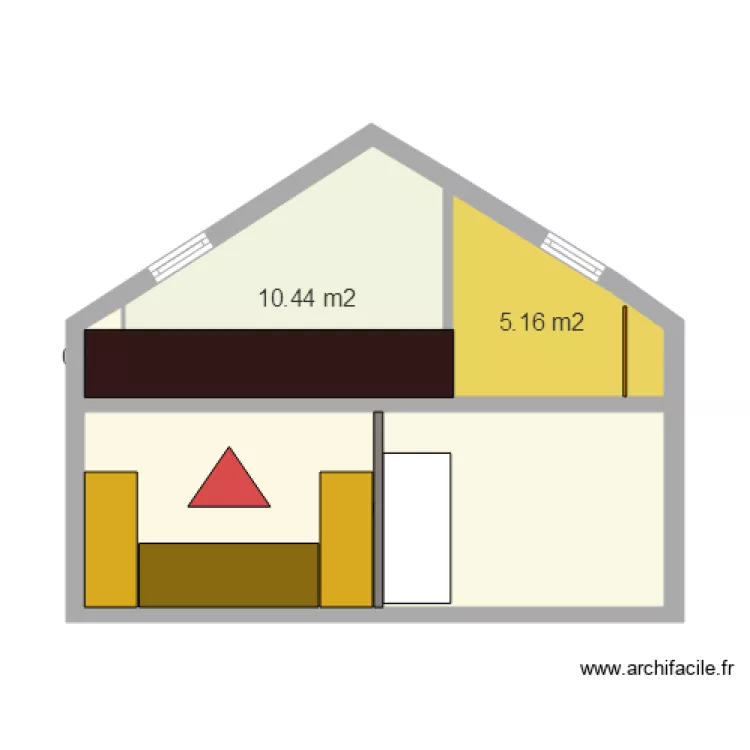 Grange Sermaise mur  nord. Plan de 