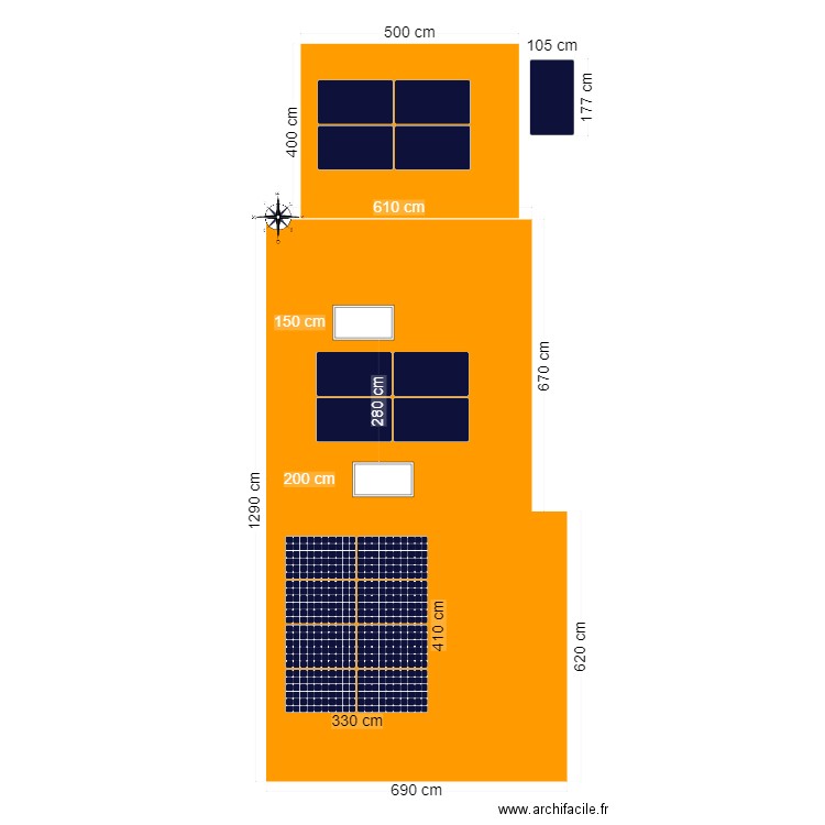 CALEPINAGE M.BARON1. Plan de 0 pièce et 0 m2