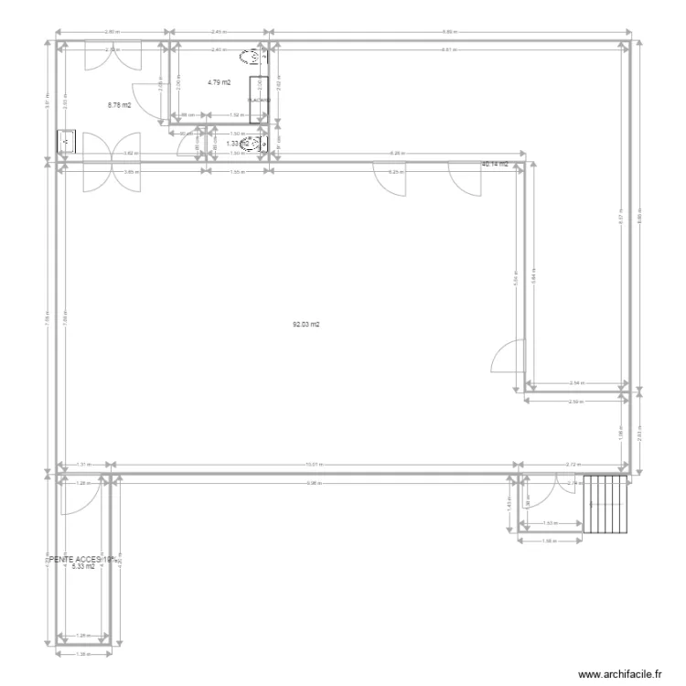 TAVERS ANCIENNE CANTINE. Plan de 