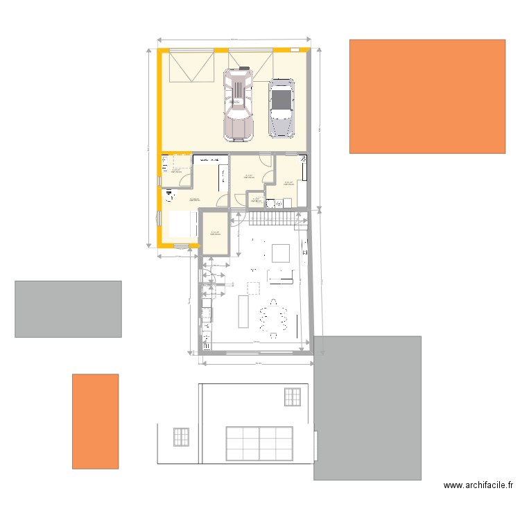 Maison Perrin - 2e proposition Maëlle. Plan de 18 pièces et 168 m2