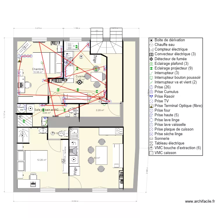 2eme &eacute;tage V04. Plan de 