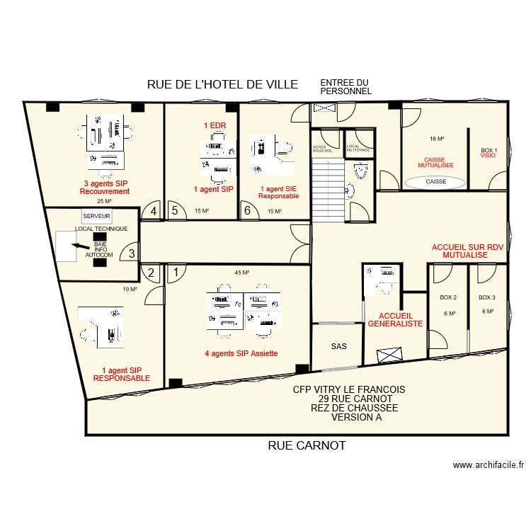 VITRY RDC VERSION A . Plan de 0 pièce et 0 m2