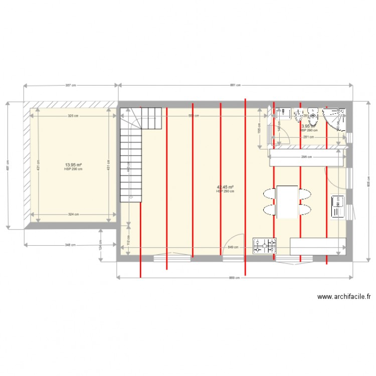 con trave di ferro da 6m. Plan de 0 pièce et 0 m2