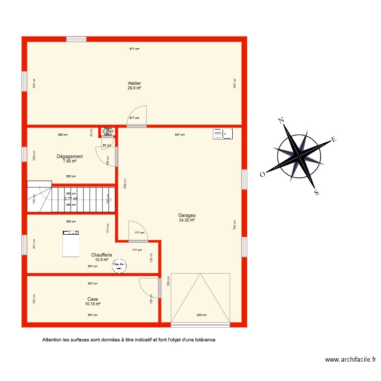 BI 2413 sous sol côté. Plan de 0 pièce et 0 m2