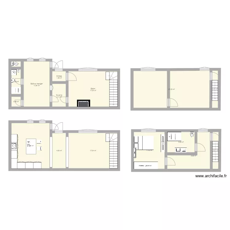Maison 2. Plan de 