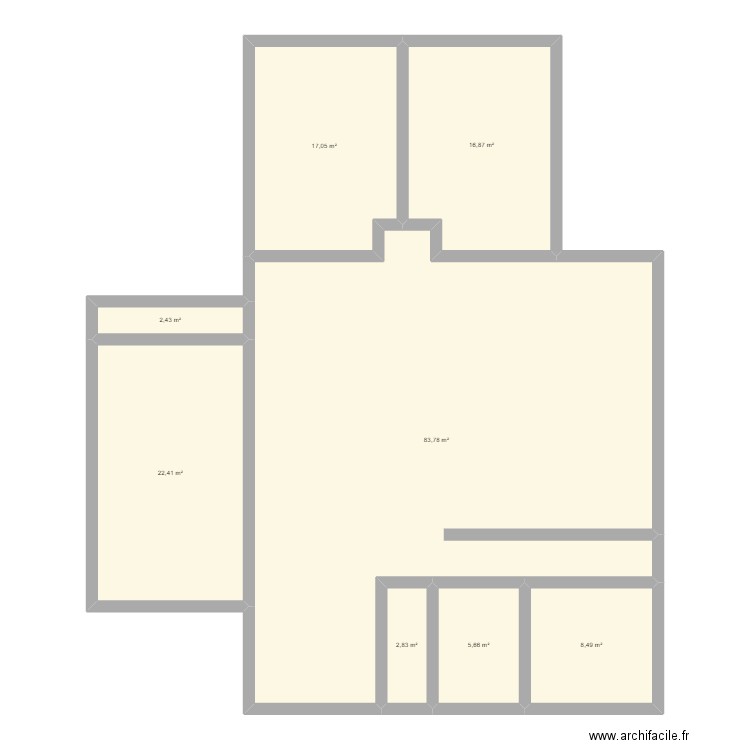 plan 3. Plan de 8 pièces et 160 m2