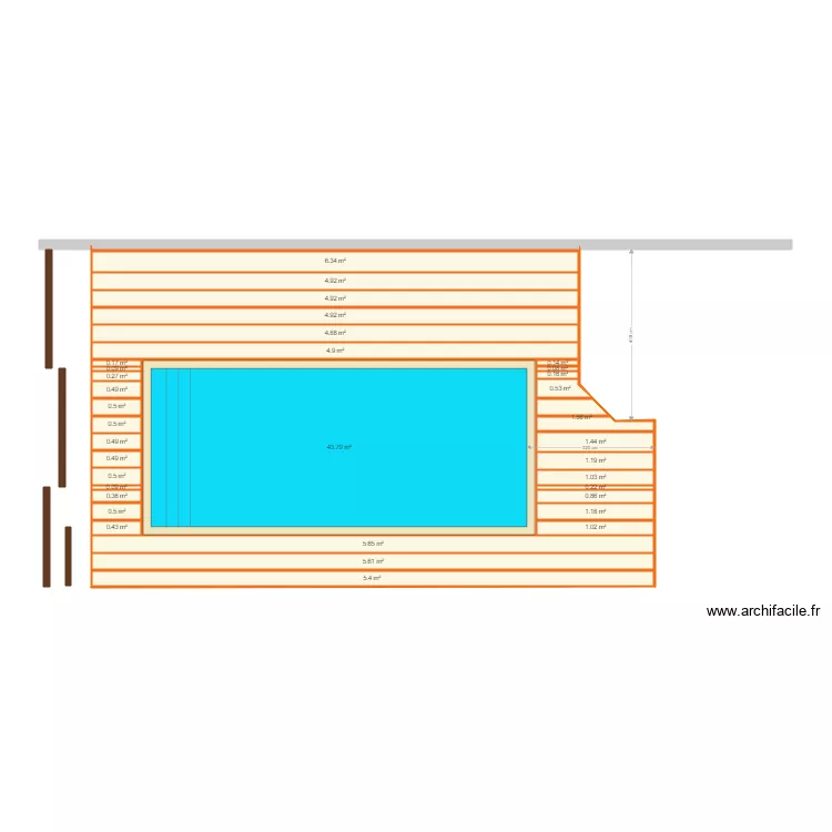 lambourde piscine. Plan de 