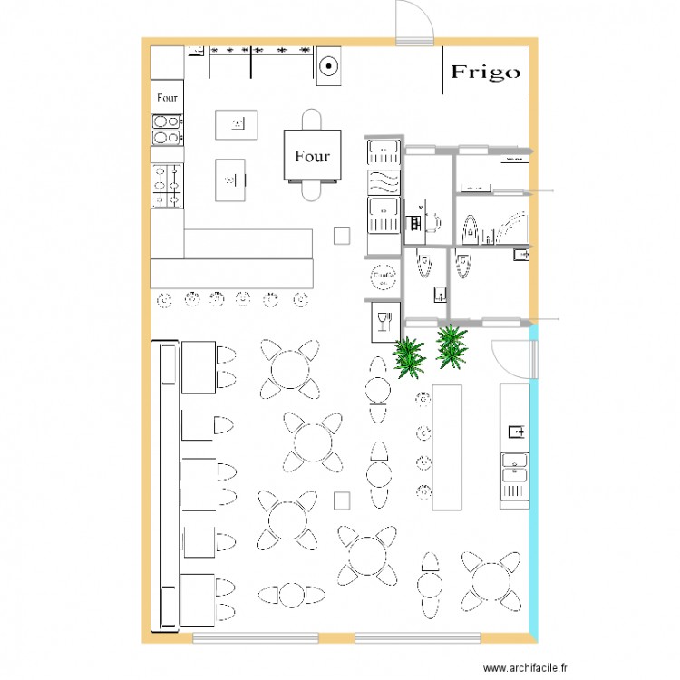pizza5 54pl equipé. Plan de 0 pièce et 0 m2