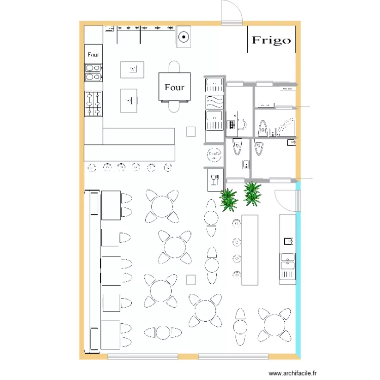 pizza5 54pl equipé. Plan de pizza5 54pl equipé. Plan de