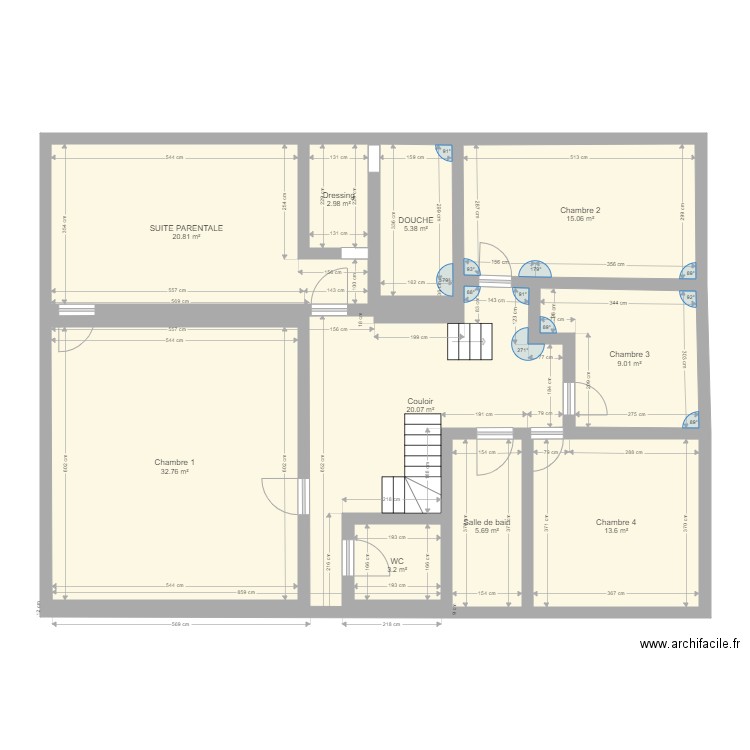 PLAN MAISON ETAGE. Plan de 0 pièce et 0 m2