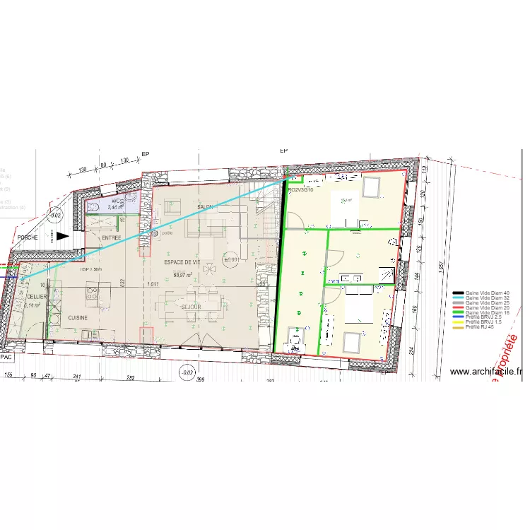 Sandra et Max DIAM 32 FILERIE Etage. Plan de 