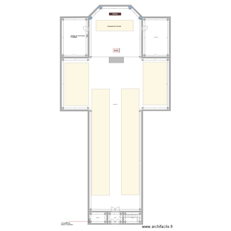 Eglise de VALDAHON. Plan de 0 pièce et 0 m2