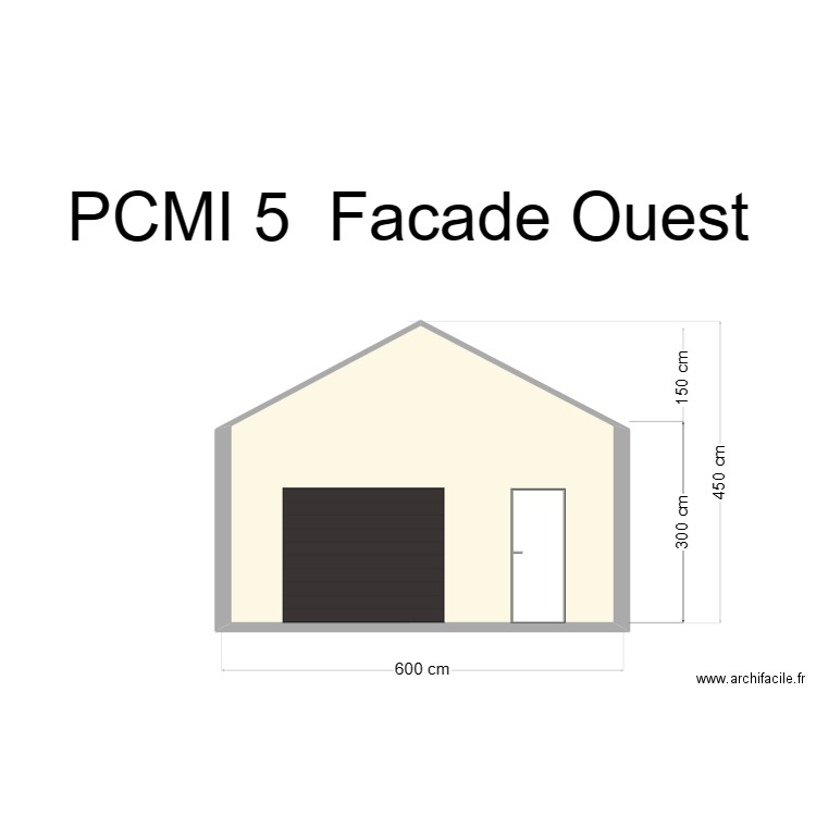 FACADE ouest. Plan de 0 pièce et 0 m2
