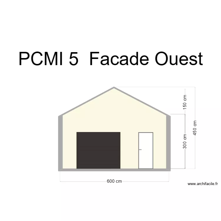 FACADE ouest. Plan de 