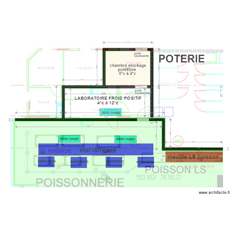 POTERIE. Plan de 1 pièce et 16 m2