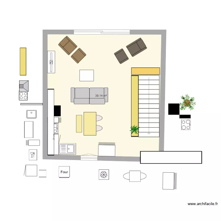 Grrr cuisine 2023 - 22 cuisine ouverte. Plan de Grrr cuisine 2023 - 22 cuisine ouverte. Plan de