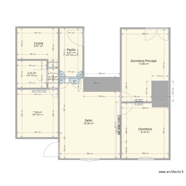 Casa Aitor . Plan de 8 pièces et 58 m2