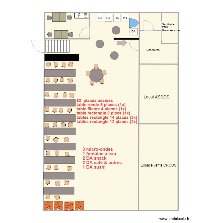 Cafet 27 - 2. Plan de 6 pièces et 171 m2