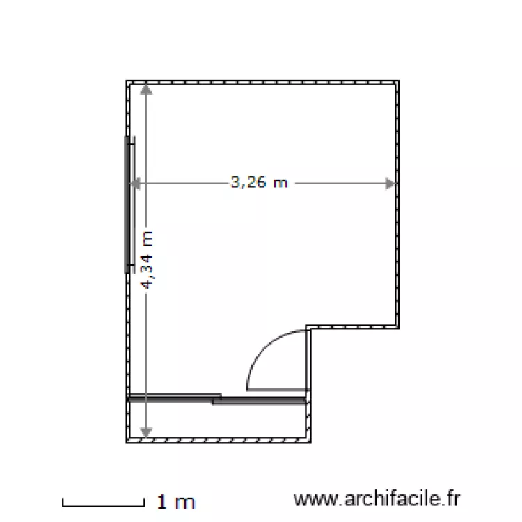 Chambre Papa. Plan de 