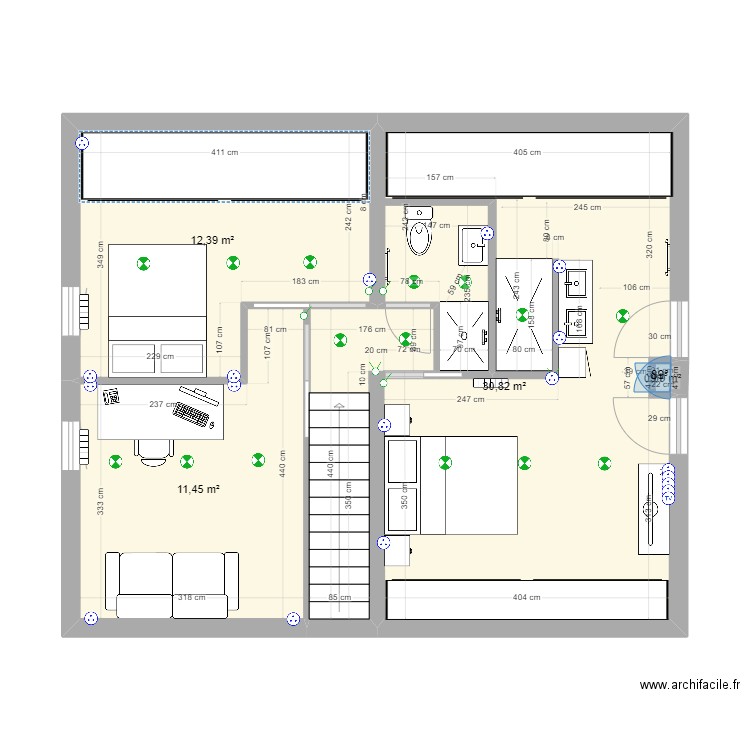 Etage maison 3. Plan de 0 pièce et 0 m2