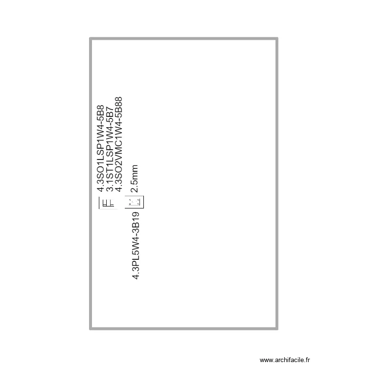 wall 43 BBQ plugs X 3. Plan de 