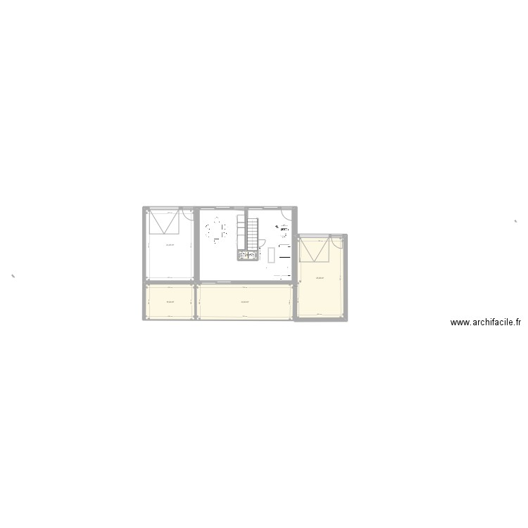 Plan 1 Ker verh base maison sans garage. Plan de 11 pièces et 152 m2