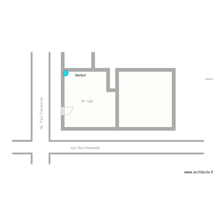 0102-23. Plan de 2 pièces et 37 m2