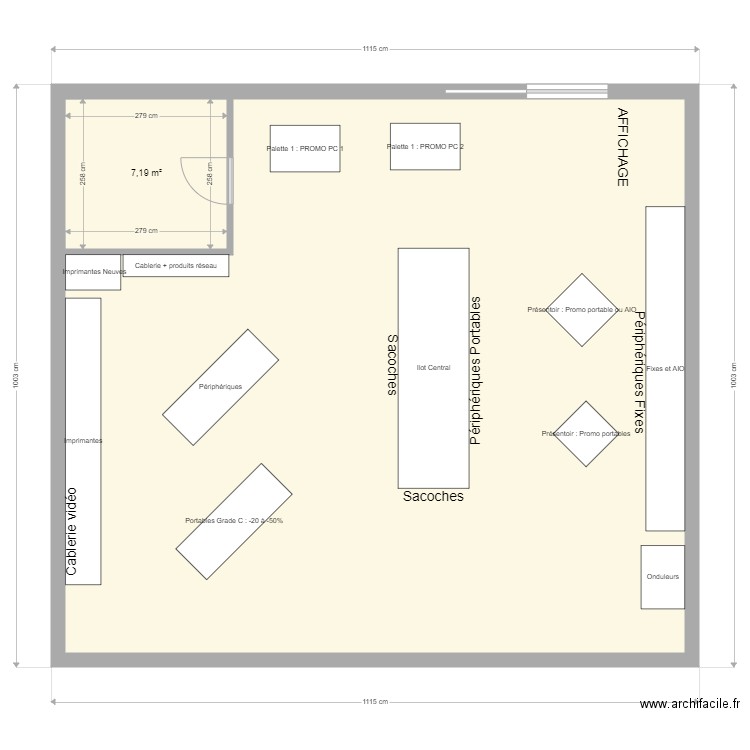 Projet Morlaix. Plan de 2 pièces et 101 m2