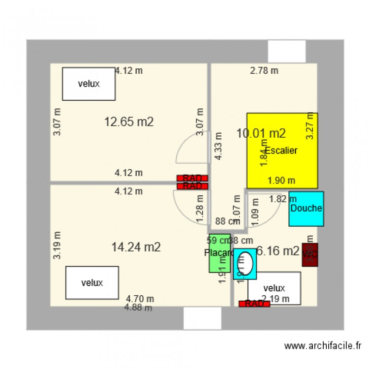 new etage 3. Plan de 0 pièce et 0 m2