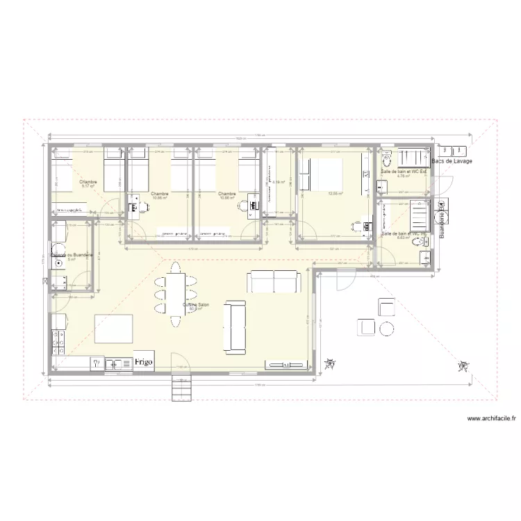 Maison F5 Sans Garage Sans Terrasse. Plan de Maison F5 Sans Garage Sans Terrasse. Plan de