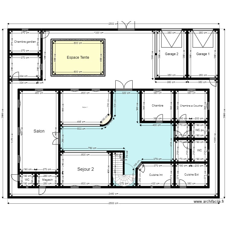 Plan de terrain 20x25m Client 22 41 02 44. Plan de 0 pièce et 0 m2