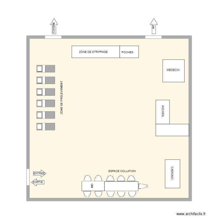 GILLY - HELHa. Plan de 1 pièce et 75 m2