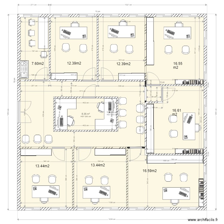 bureau le parc des lauves 5. Plan de 0 pièce et 0 m2