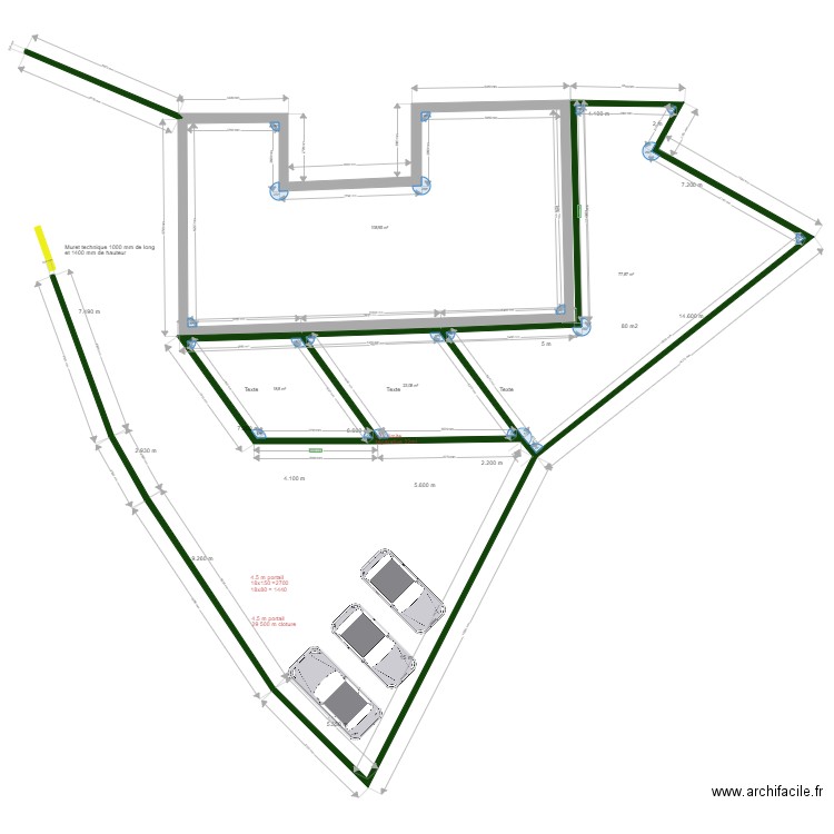 plan terrasse 3022022. Plan de 4 pièces et 229 m2