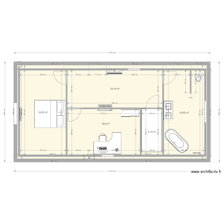 combles aménagés. Plan de 0 pièce et 0 m2