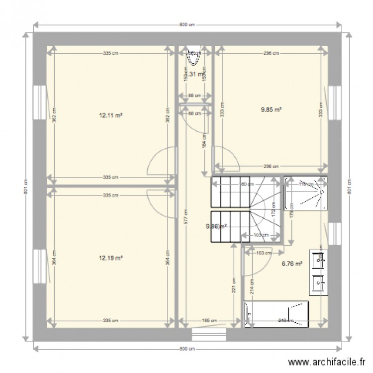 beguet etage. Plan de 0 pièce et 0 m2