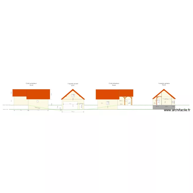 Garage Façade. Plan de Garage Façade. Plan de